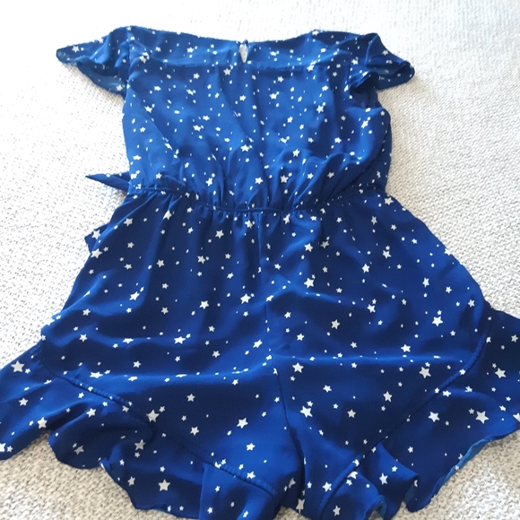 Blue Romper with Stars - Picture 3 of 4